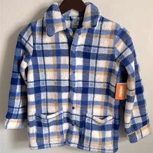 Mandy Moore for Gymboree Unisex Plaid Snap Up Cool Weather Sherpa Shirt Jacket